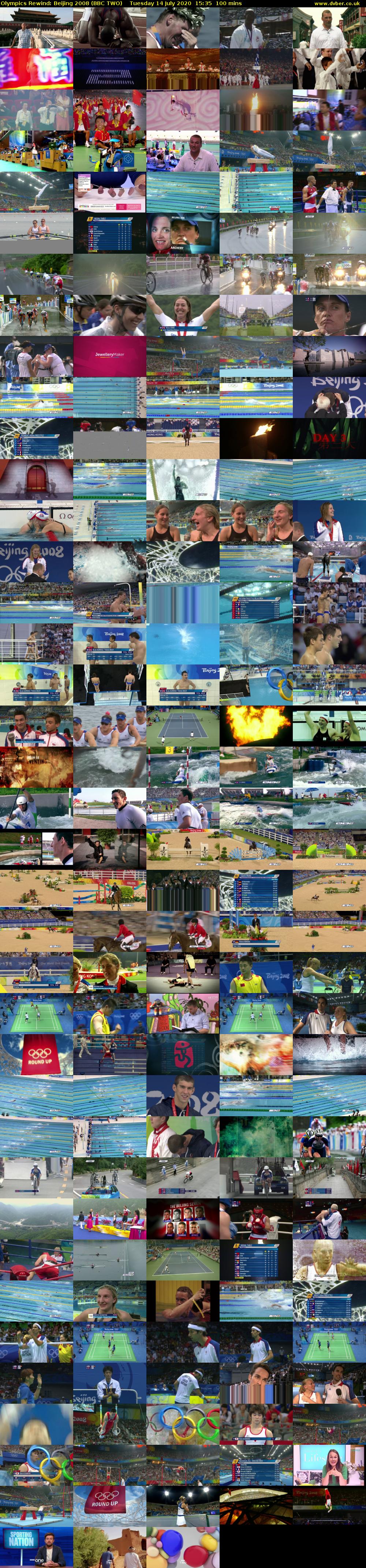 Olympics Rewind: Beijing 2008 (BBC TWO) Tuesday 14 July 2020 15:35 - 17:15