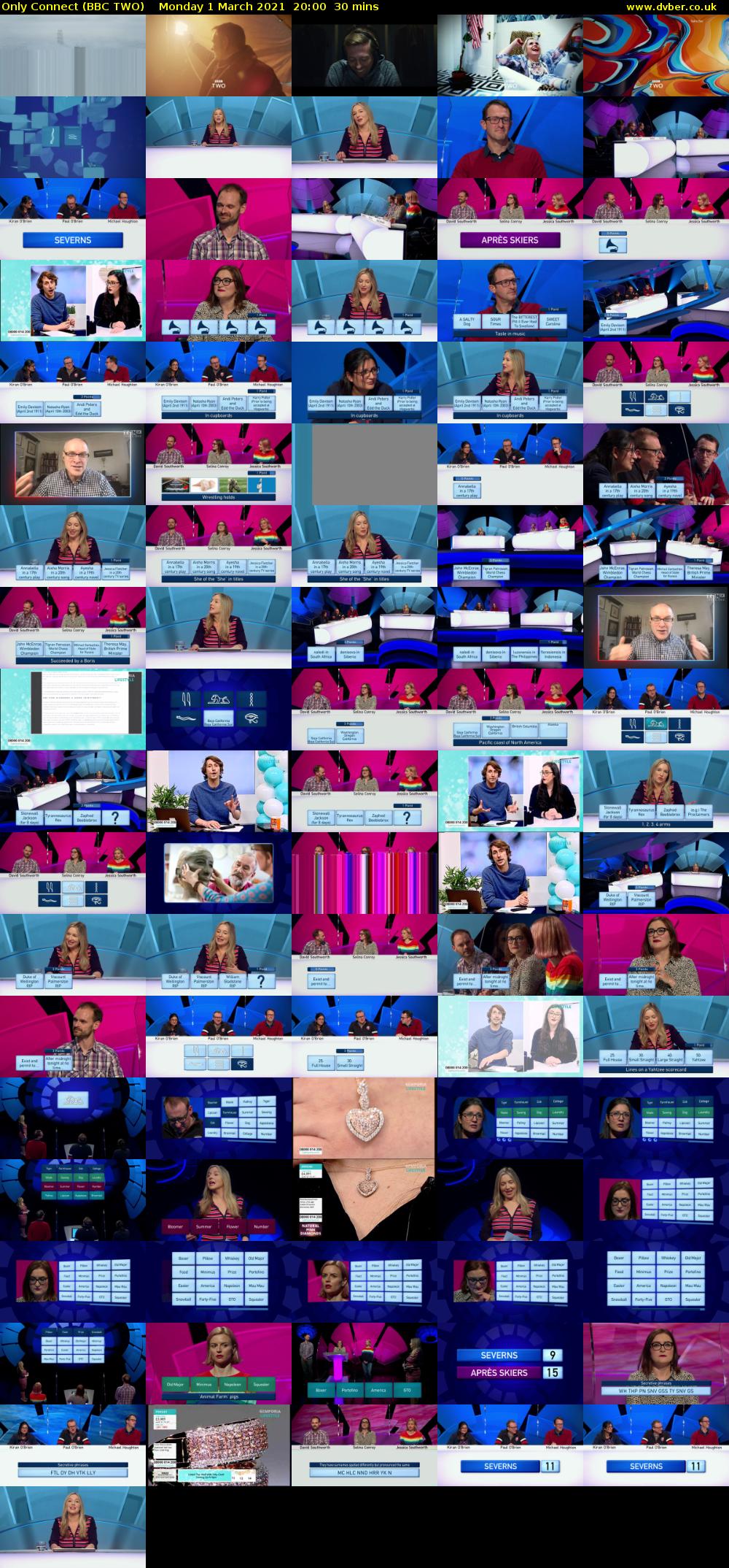 Only Connect (BBC TWO) Monday 1 March 2021 20:00 - 20:30