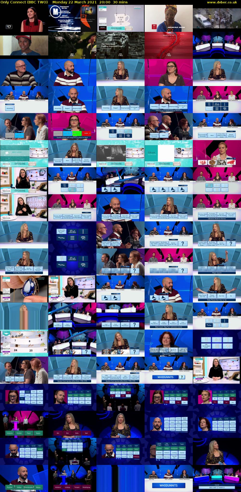 Only Connect (BBC TWO) Monday 22 March 2021 20:00 - 20:30