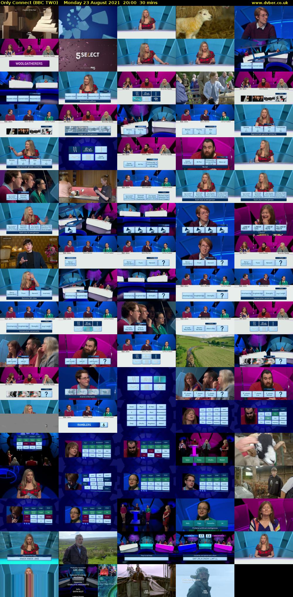 Only Connect (BBC TWO) Monday 23 August 2021 20:00 - 20:30