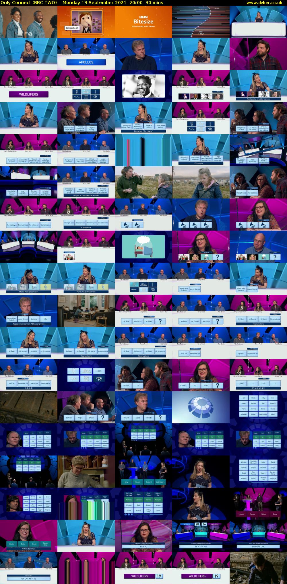 Only Connect (BBC TWO) Monday 13 September 2021 20:00 - 20:30