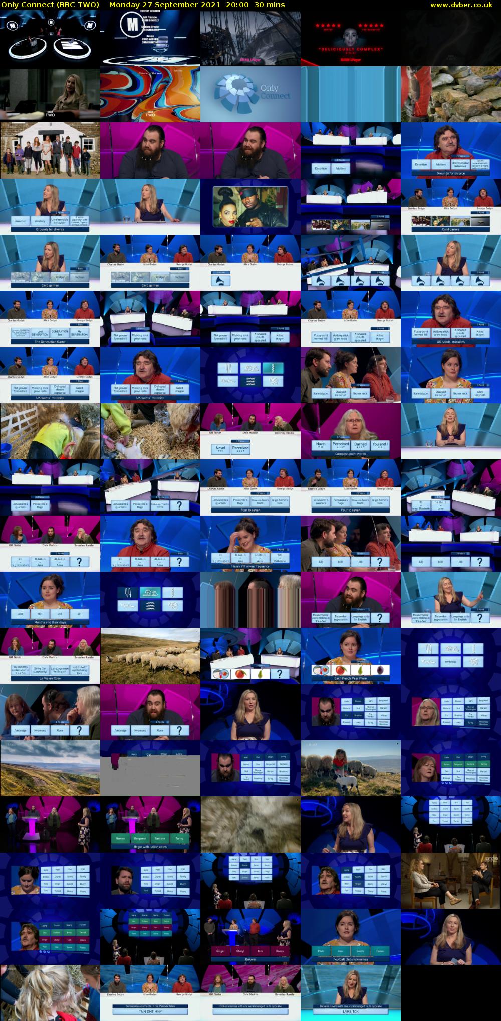 Only Connect (BBC TWO) Monday 27 September 2021 20:00 - 20:30