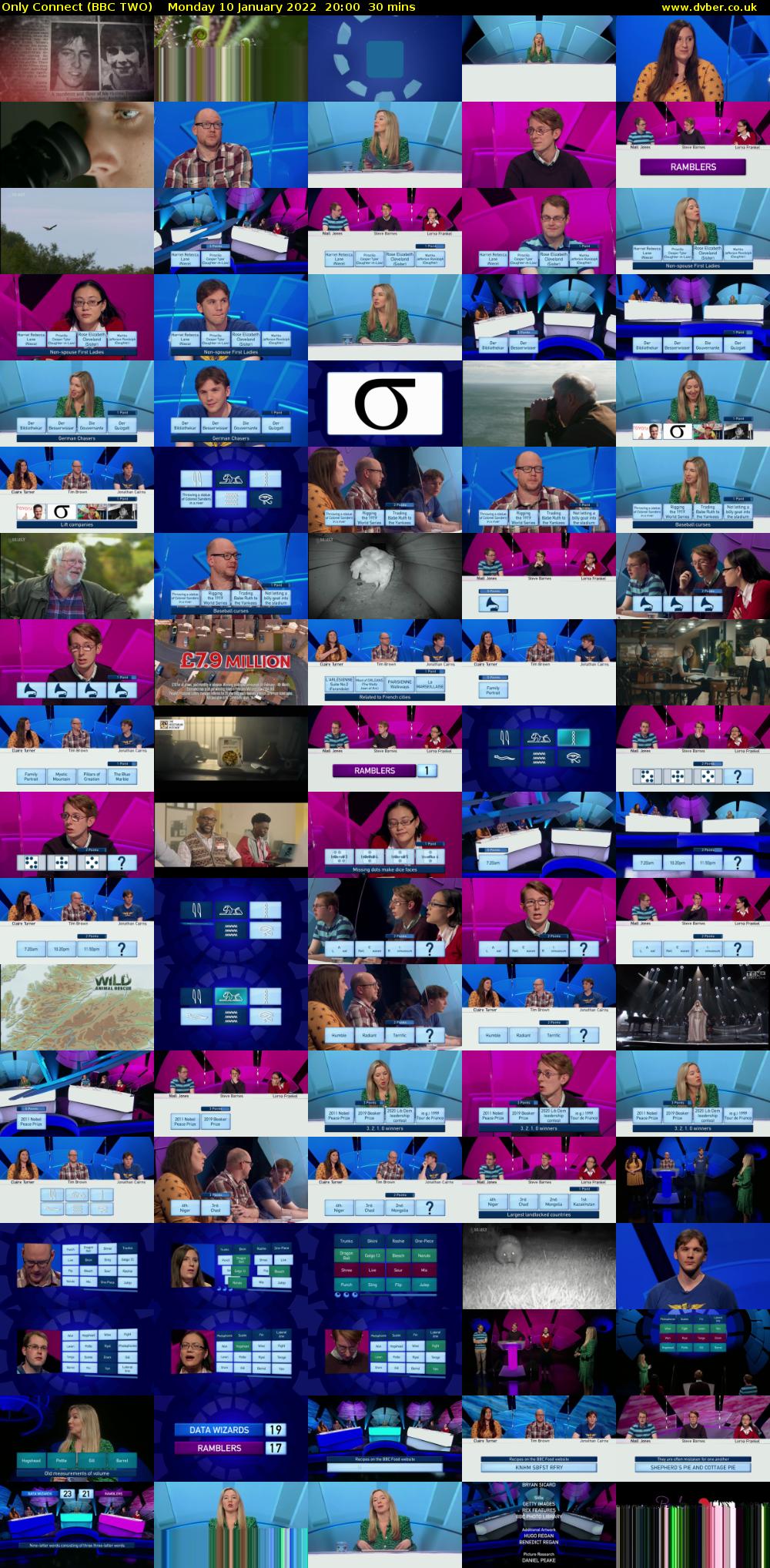 Only Connect (BBC TWO) Monday 10 January 2022 20:00 - 20:30