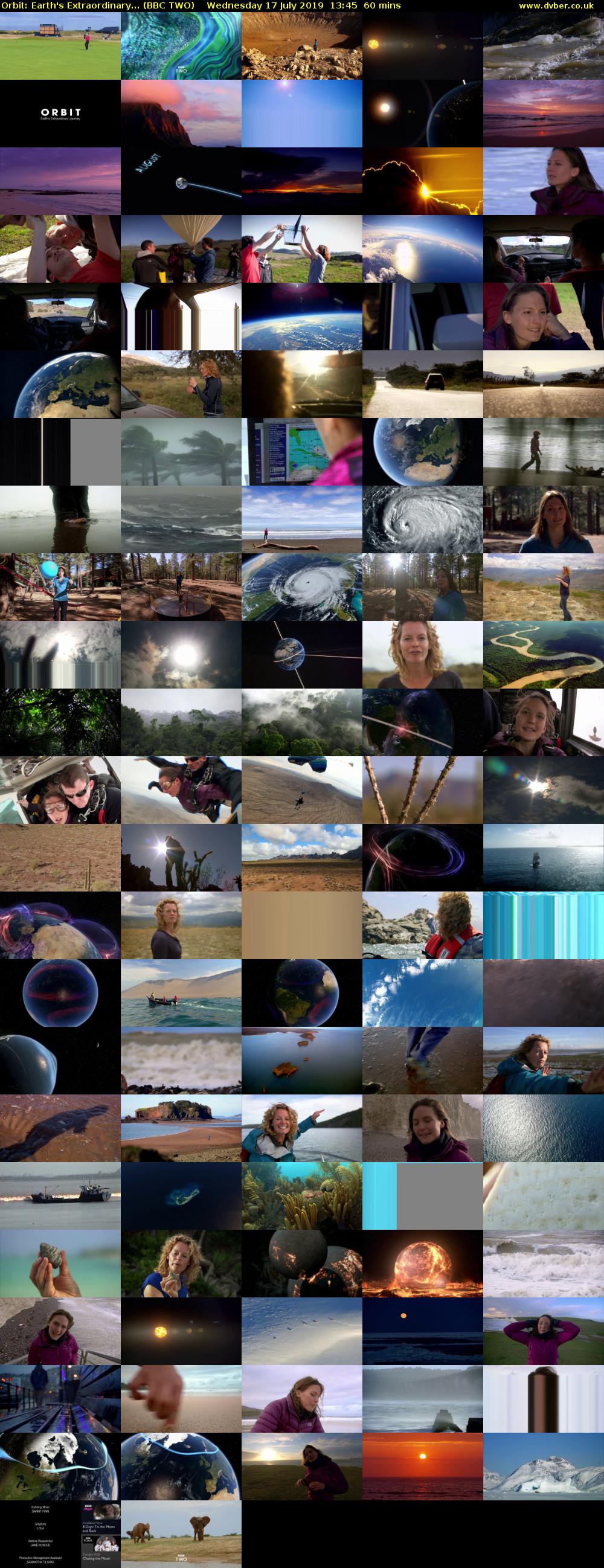 Orbit: Earth's Extraordinary... (BBC TWO) Wednesday 17 July 2019 13:45 - 14:45