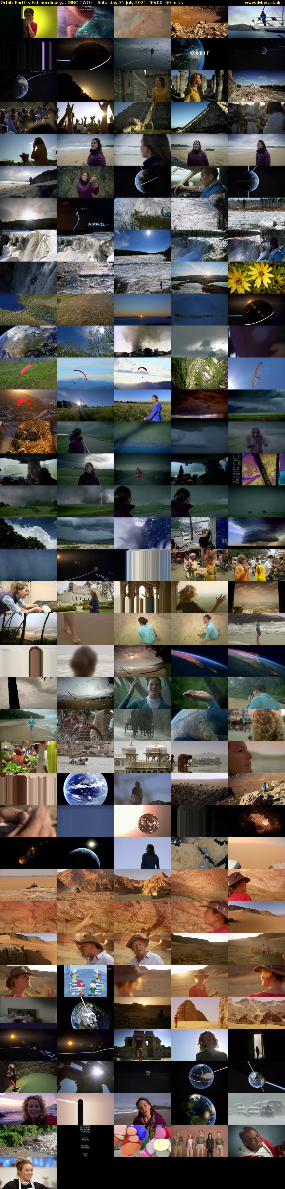 Orbit: Earth's Extraordinary... (BBC TWO) Saturday 31 July 2021 09:00 - 10:00