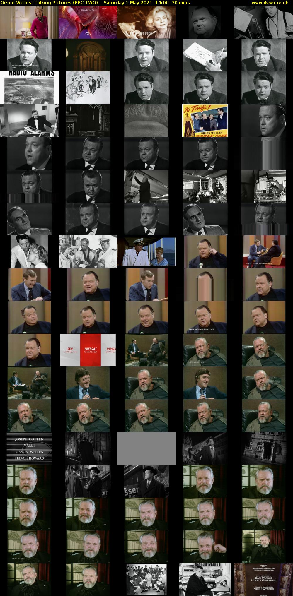 Orson Welles: Talking Pictures (BBC TWO) Saturday 1 May 2021 14:00 - 14:30