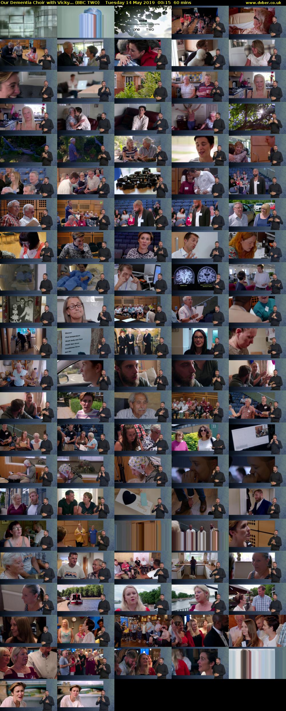 Our Dementia Choir with Vicky... (BBC TWO) Tuesday 14 May 2019 00:15 - 01:15
