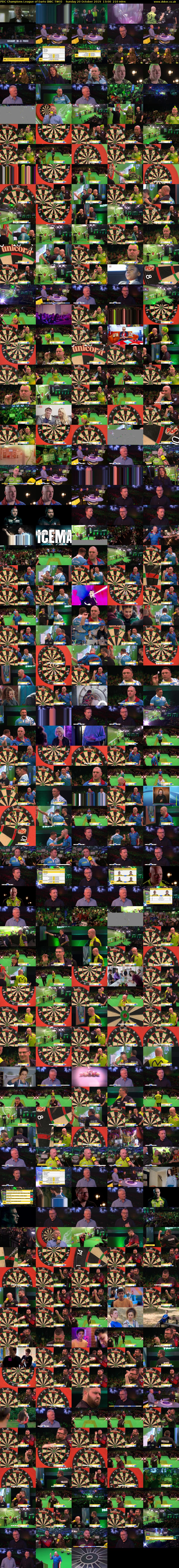 PDC Champions League of Darts (BBC TWO) Sunday 20 October 2019 13:00 - 16:30