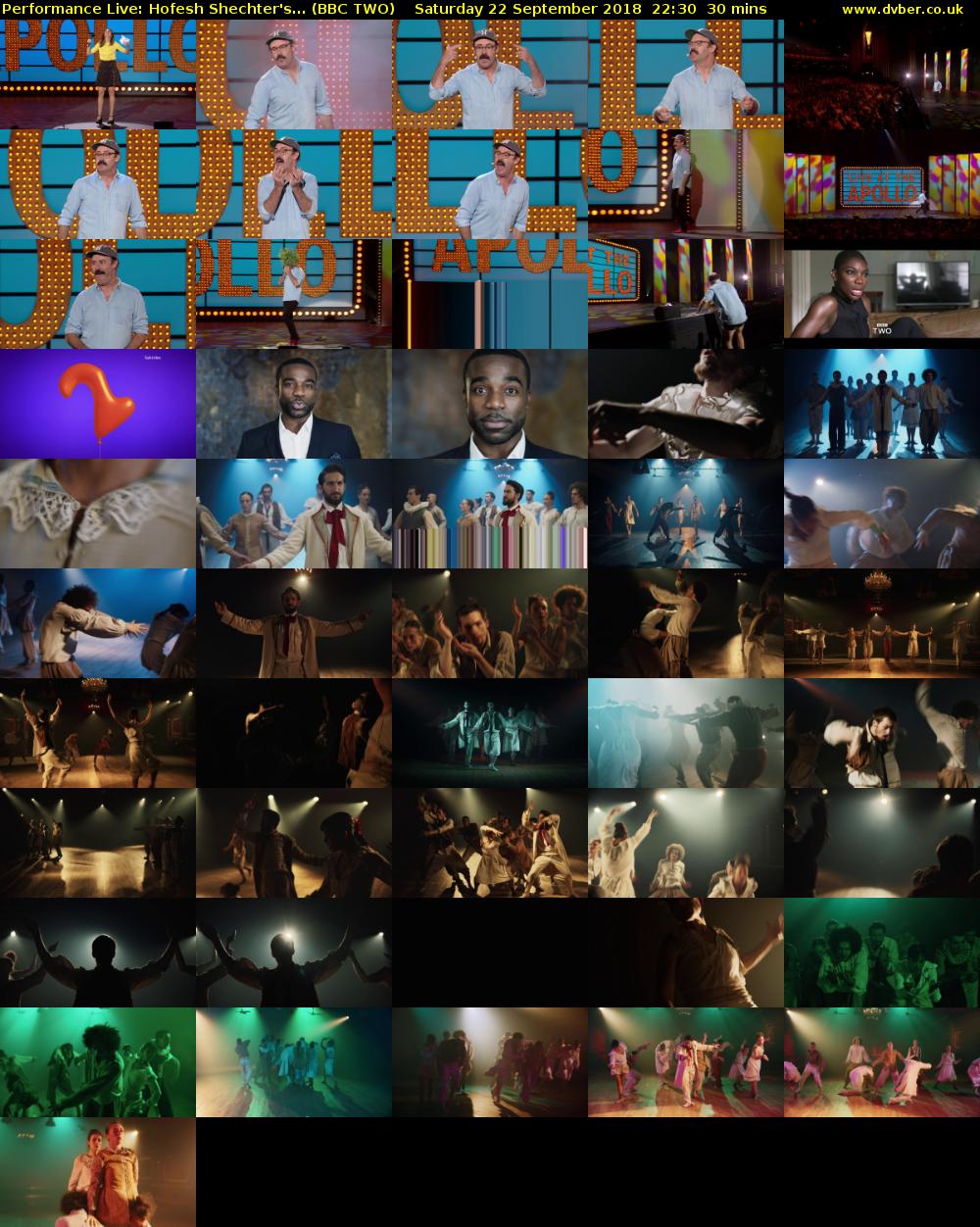 Performance Live: Hofesh Shechter's... (BBC TWO) Saturday 22 September 2018 22:30 - 23:00