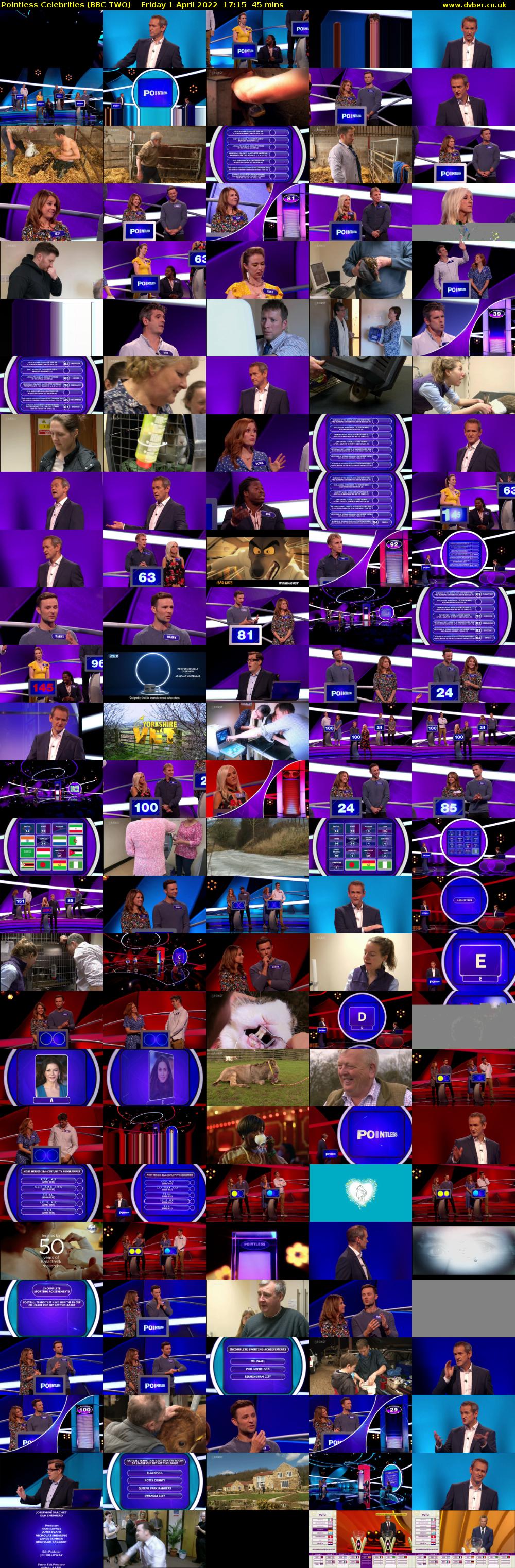 Pointless Celebrities (BBC TWO) Friday 1 April 2022 17:15 - 18:00