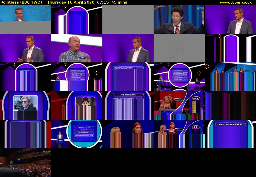 Pointless (BBC TWO) Thursday 16 April 2020 07:15 - 08:00