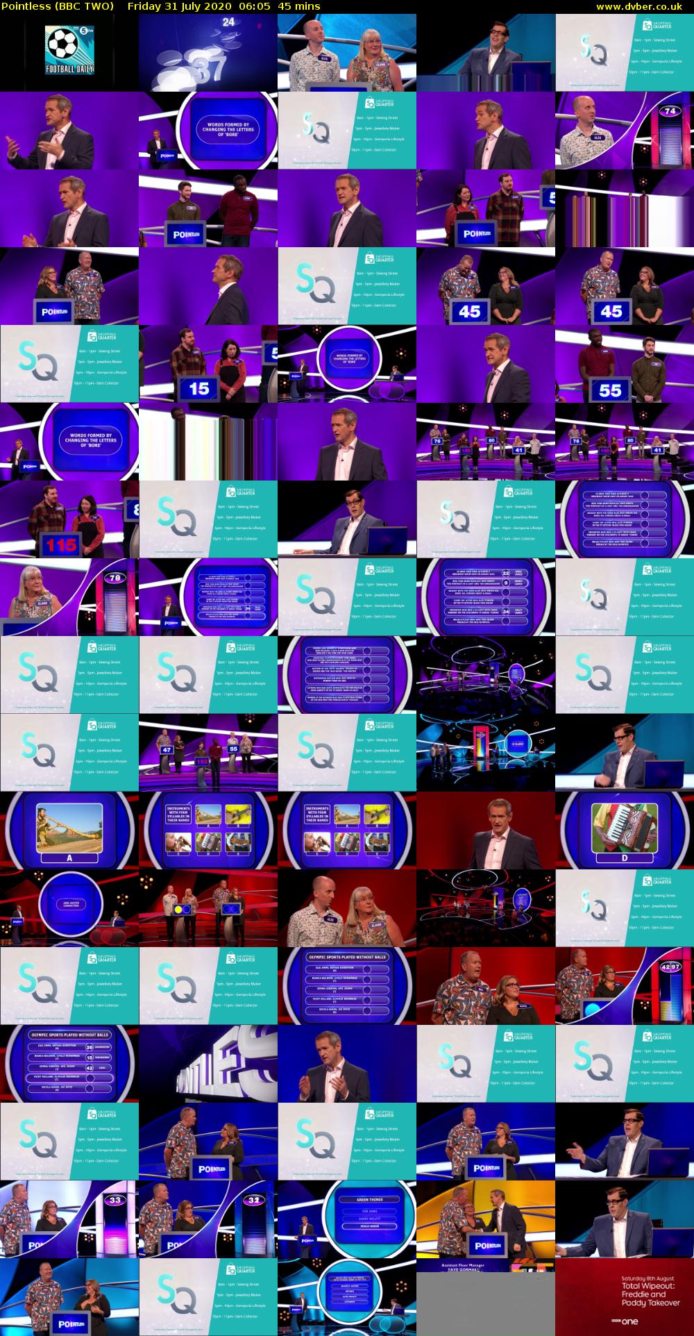 Pointless (BBC TWO) Friday 31 July 2020 06:05 - 06:50