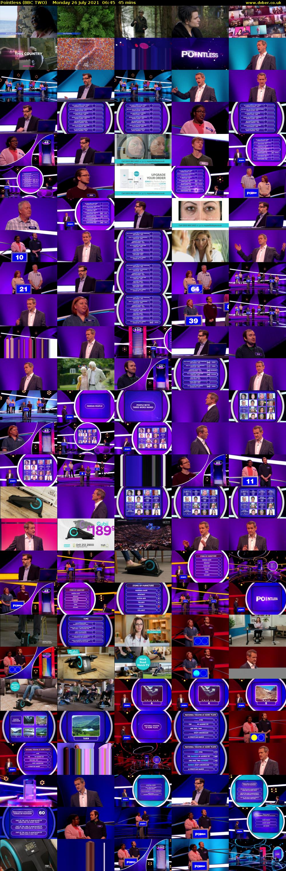 Pointless (BBC TWO) Monday 26 July 2021 06:45 - 07:30