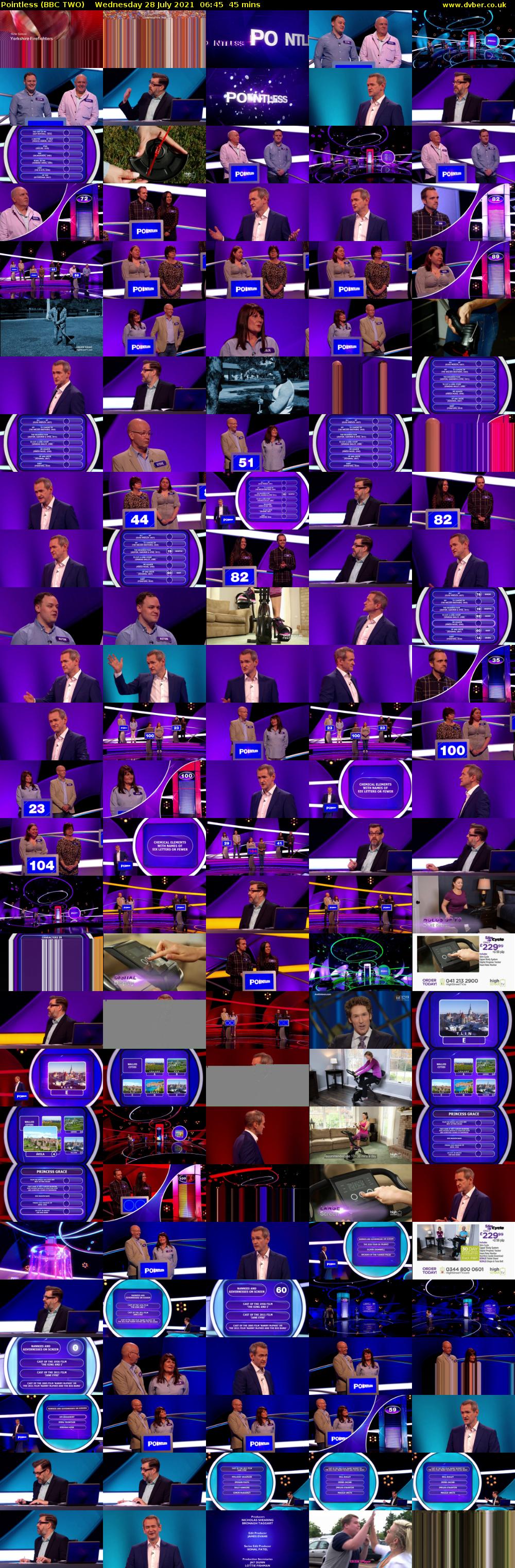 Pointless (BBC TWO) Wednesday 28 July 2021 06:45 - 07:30