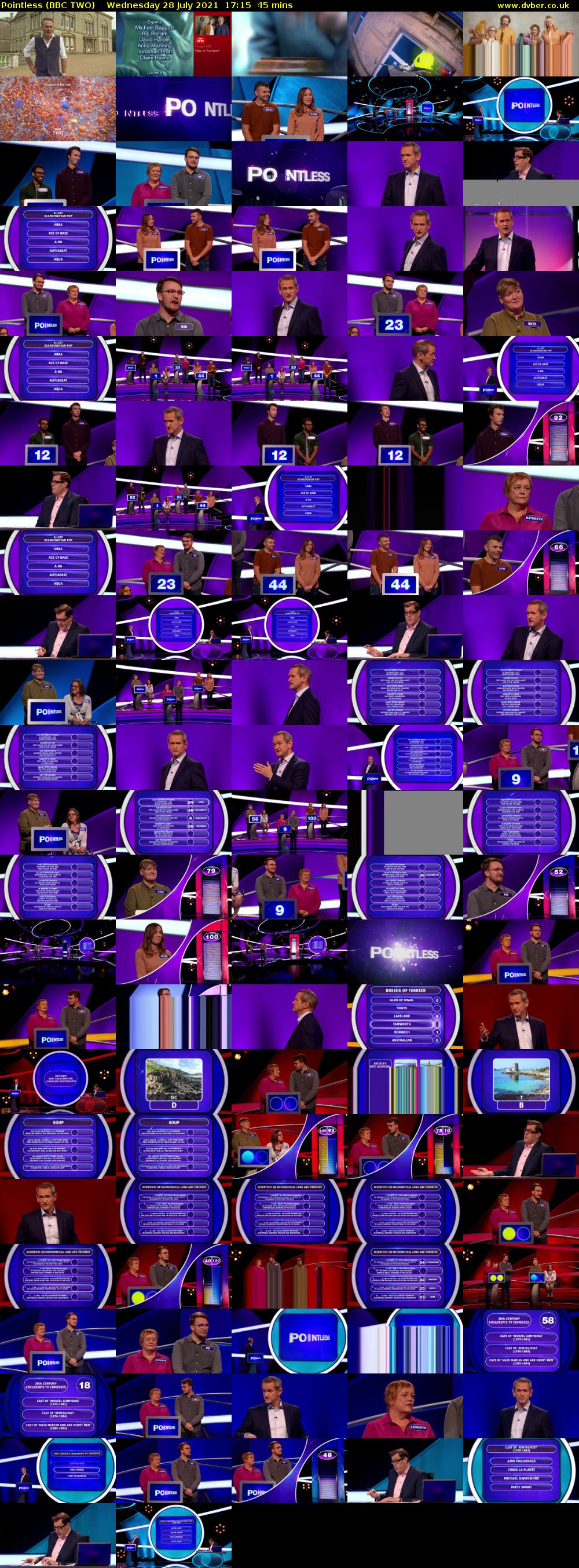 Pointless (BBC TWO) Wednesday 28 July 2021 17:15 - 18:00