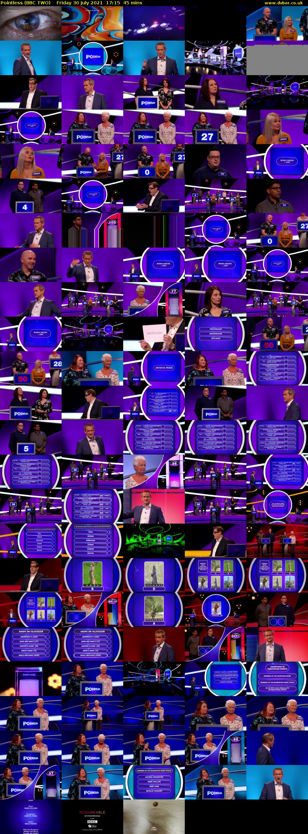 Pointless (BBC TWO) Friday 30 July 2021 17:15 - 18:00