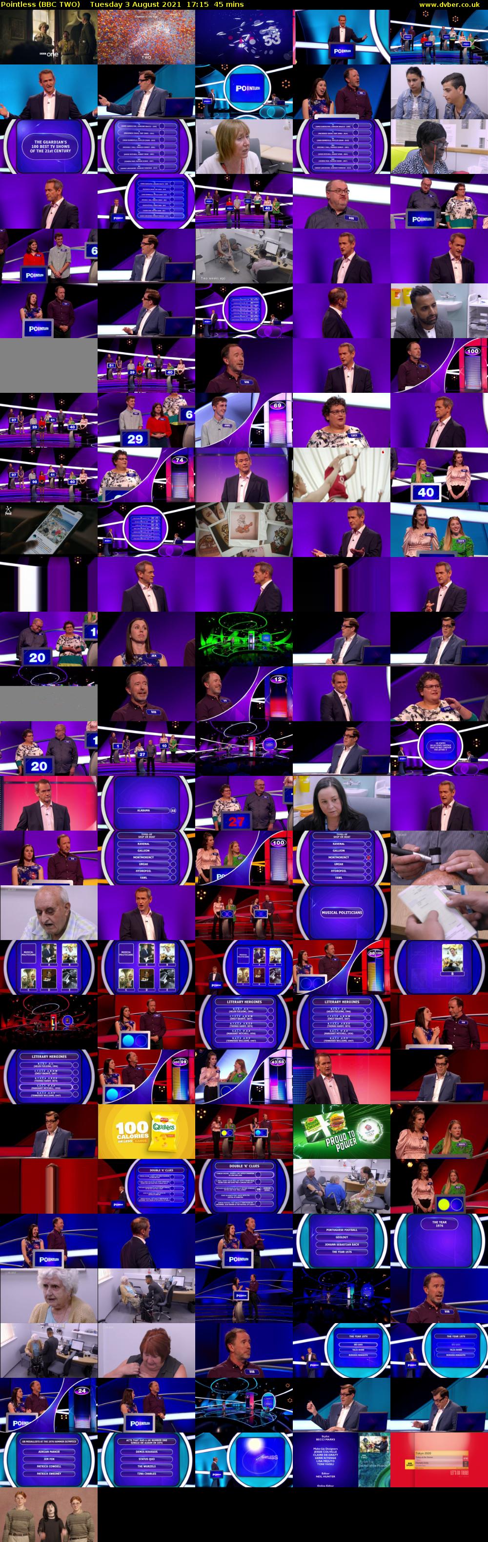 Pointless (BBC TWO) Tuesday 3 August 2021 17:15 - 18:00