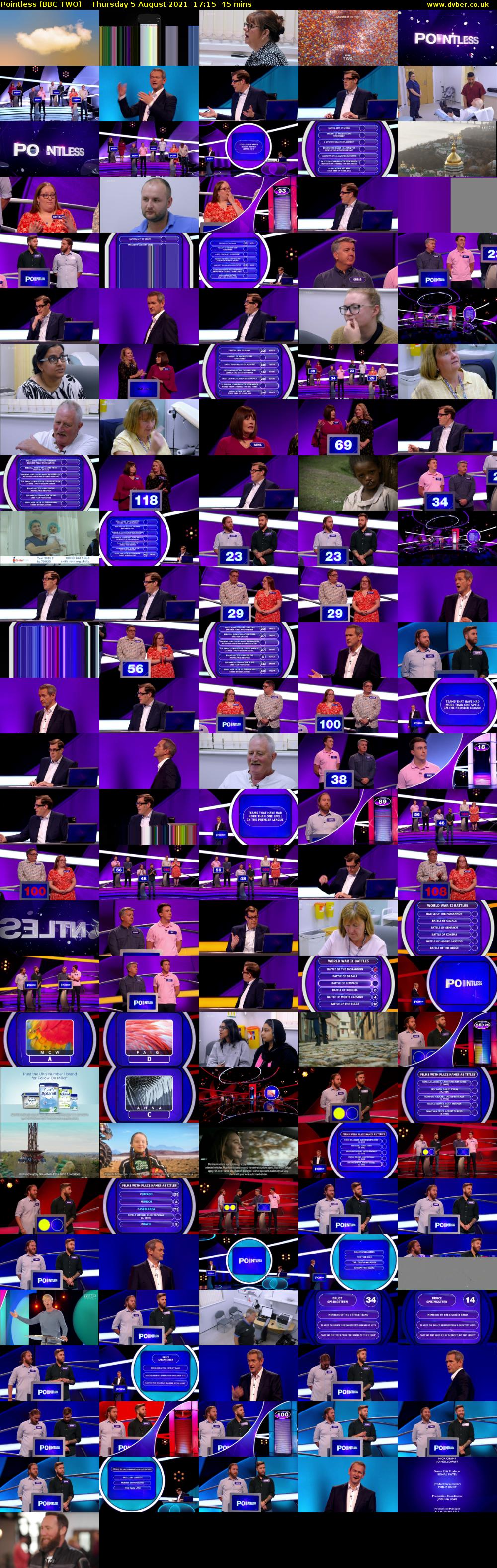 Pointless (BBC TWO) Thursday 5 August 2021 17:15 - 18:00