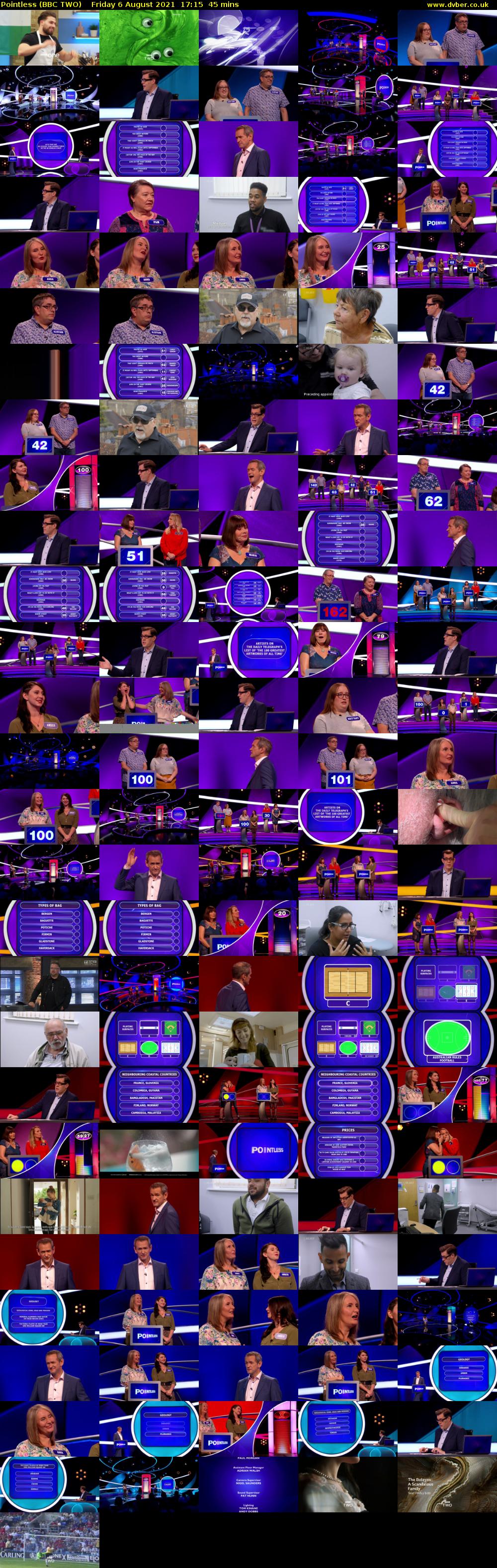 Pointless (BBC TWO) Friday 6 August 2021 17:15 - 18:00