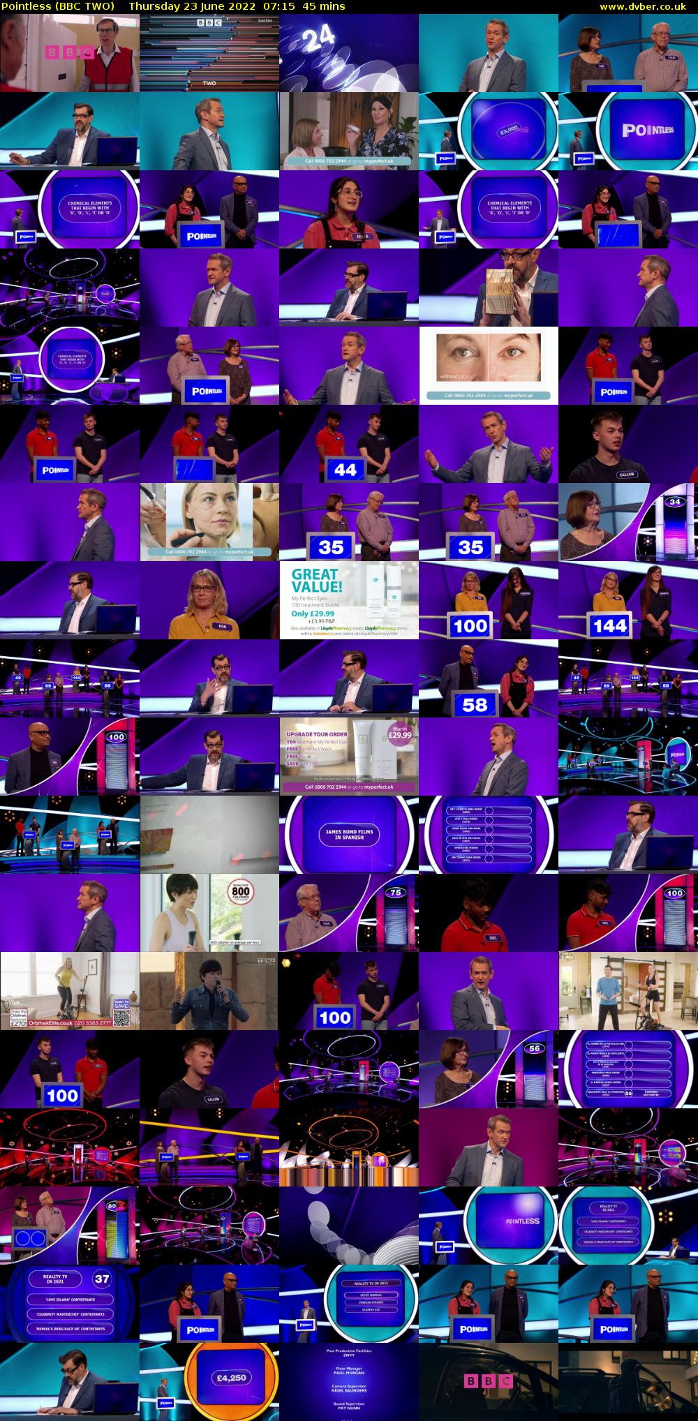Pointless (BBC TWO) Thursday 23 June 2022 07:15 - 08:00