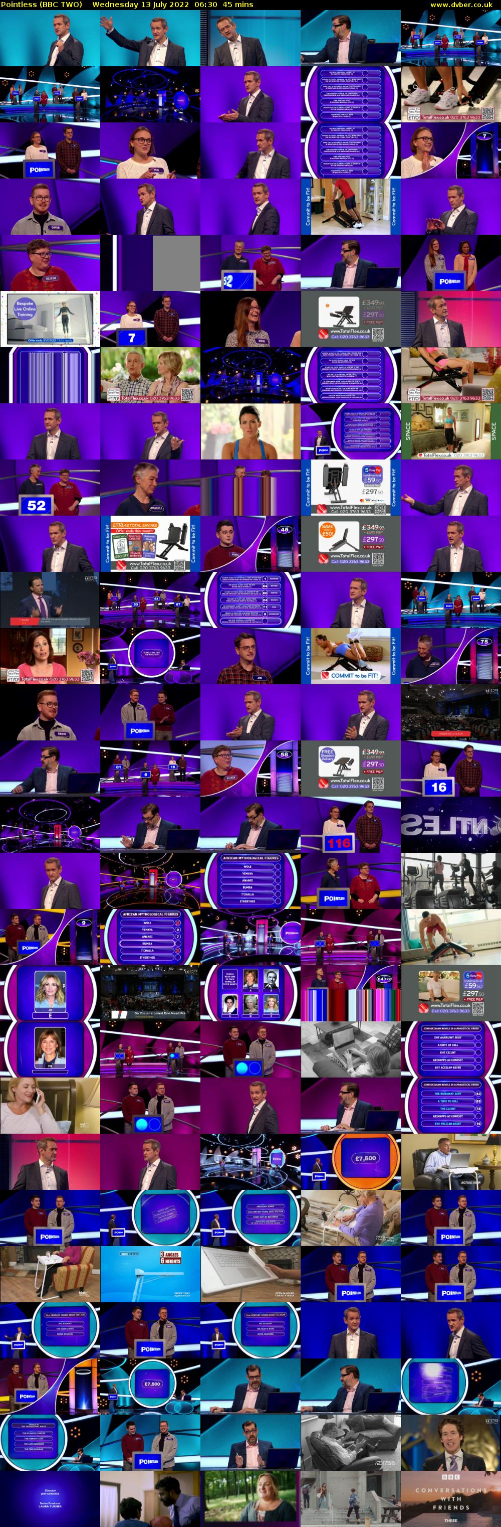 Pointless (BBC TWO) Wednesday 13 July 2022 06:30 - 07:15