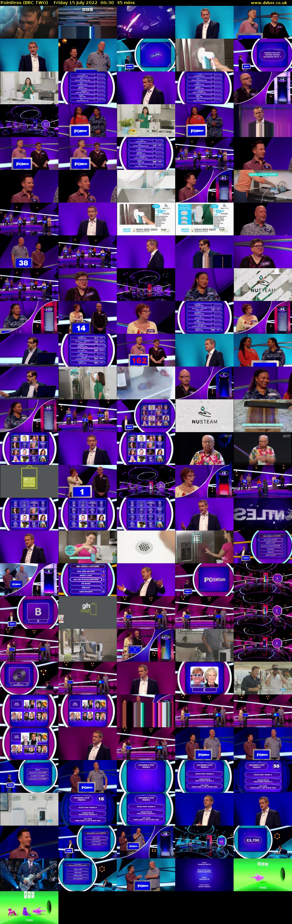 Pointless (BBC TWO) Friday 15 July 2022 06:30 - 07:15