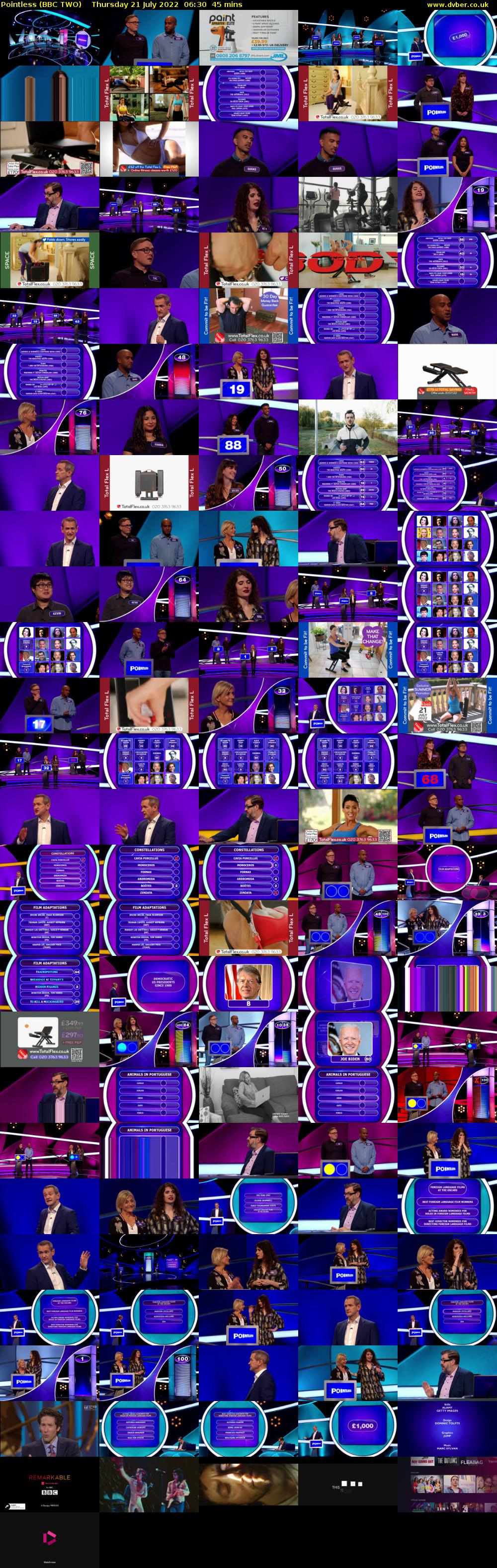 Pointless (BBC TWO) Thursday 21 July 2022 06:30 - 07:15