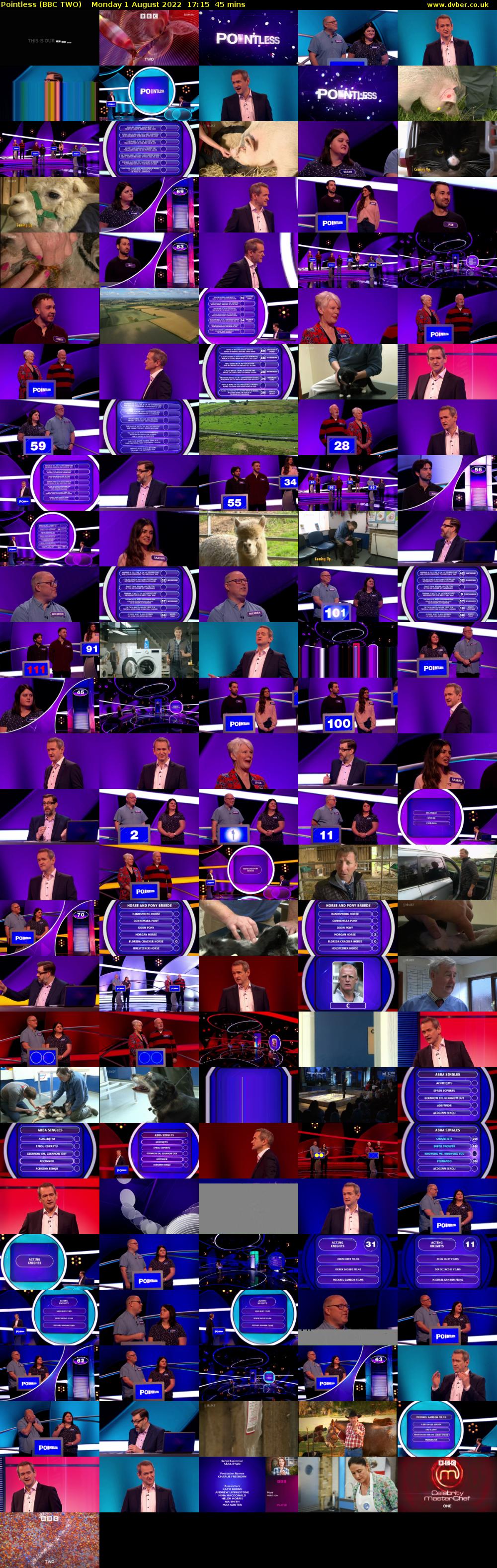 Pointless (BBC TWO) Monday 1 August 2022 17:15 - 18:00