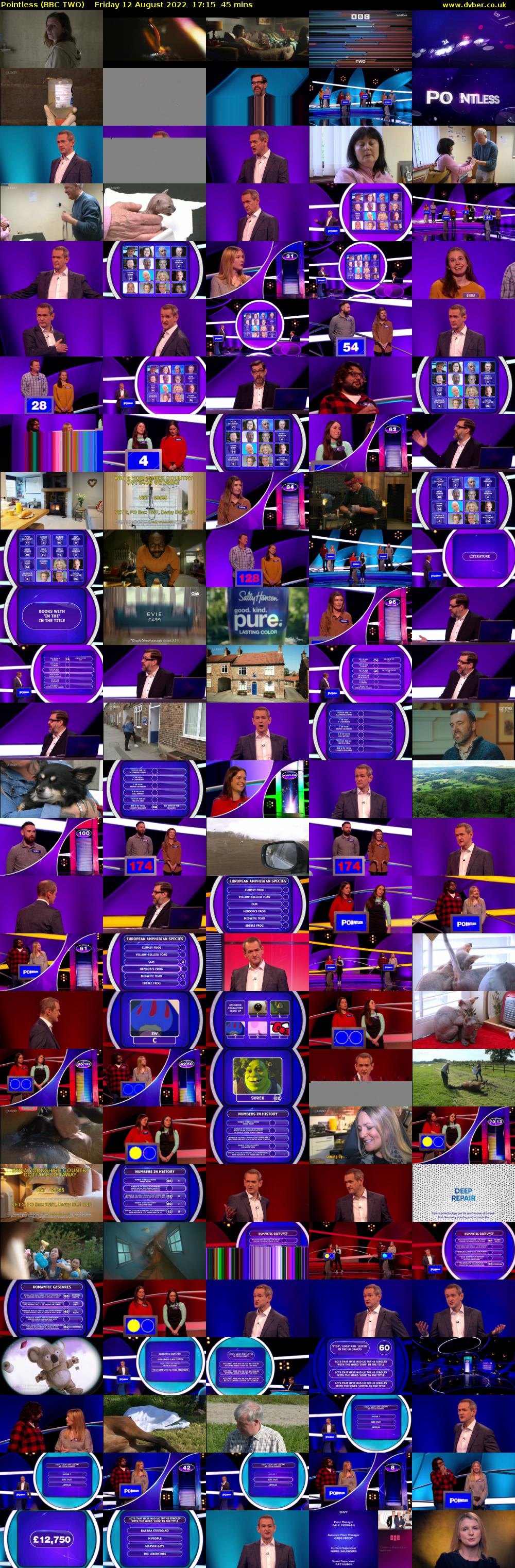 Pointless (BBC TWO) Friday 12 August 2022 17:15 - 18:00
