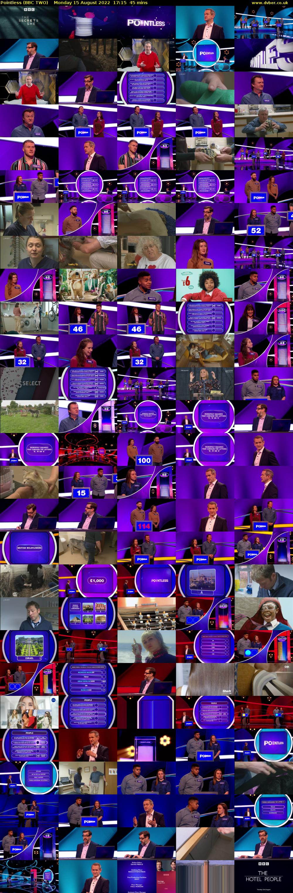 Pointless (BBC TWO) Monday 15 August 2022 17:15 - 18:00