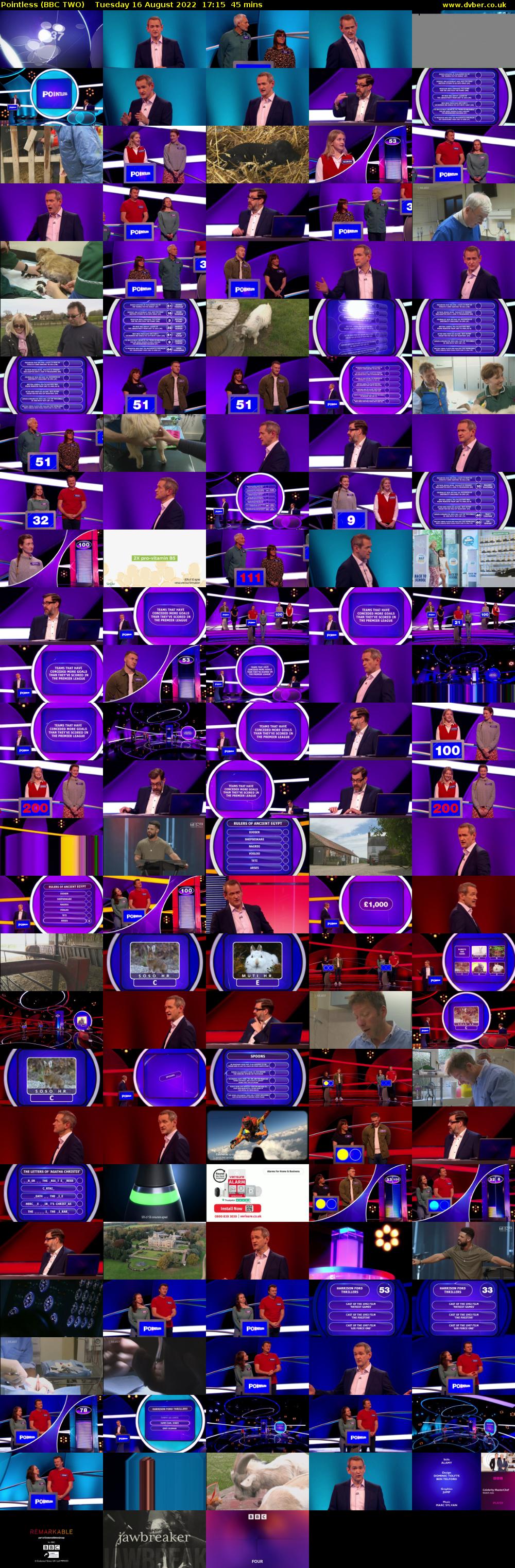 Pointless (BBC TWO) Tuesday 16 August 2022 17:15 - 18:00