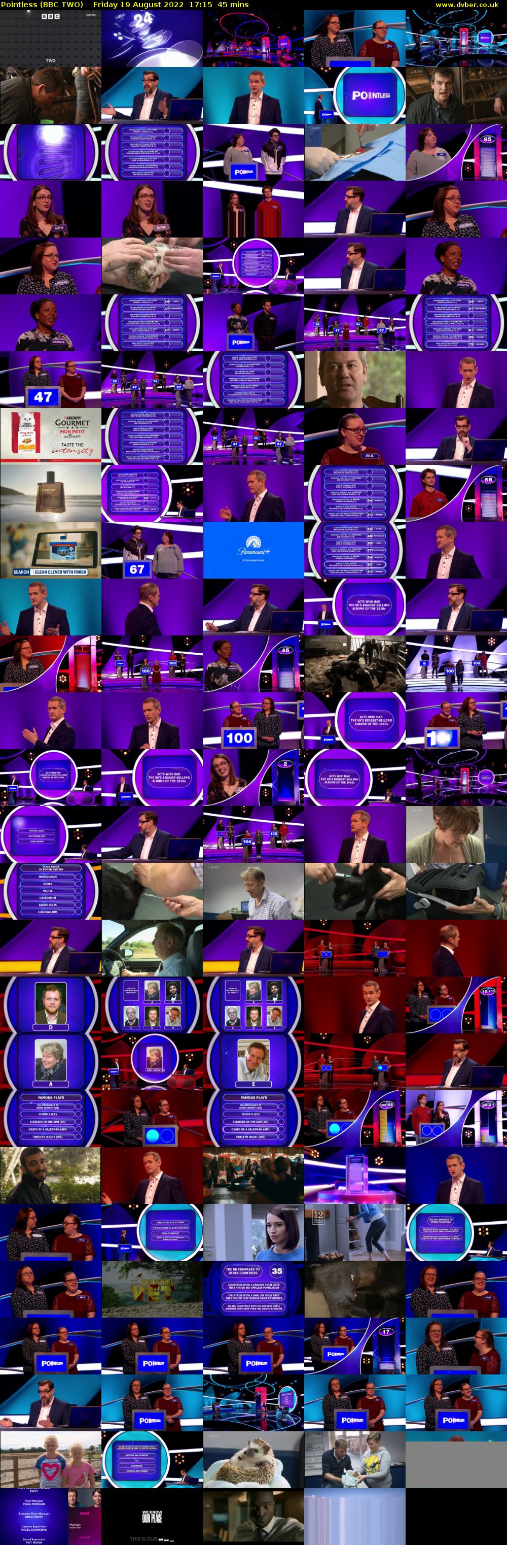 Pointless (BBC TWO) Friday 19 August 2022 17:15 - 18:00