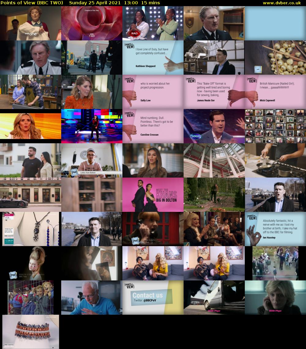 Points of View (BBC TWO) Sunday 25 April 2021 13:00 - 13:15