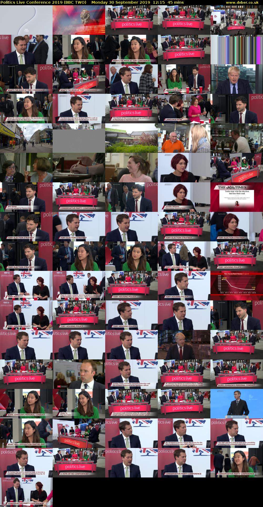 Politics Live Conference 2019 (BBC TWO) Monday 30 September 2019 12:15 - 13:00