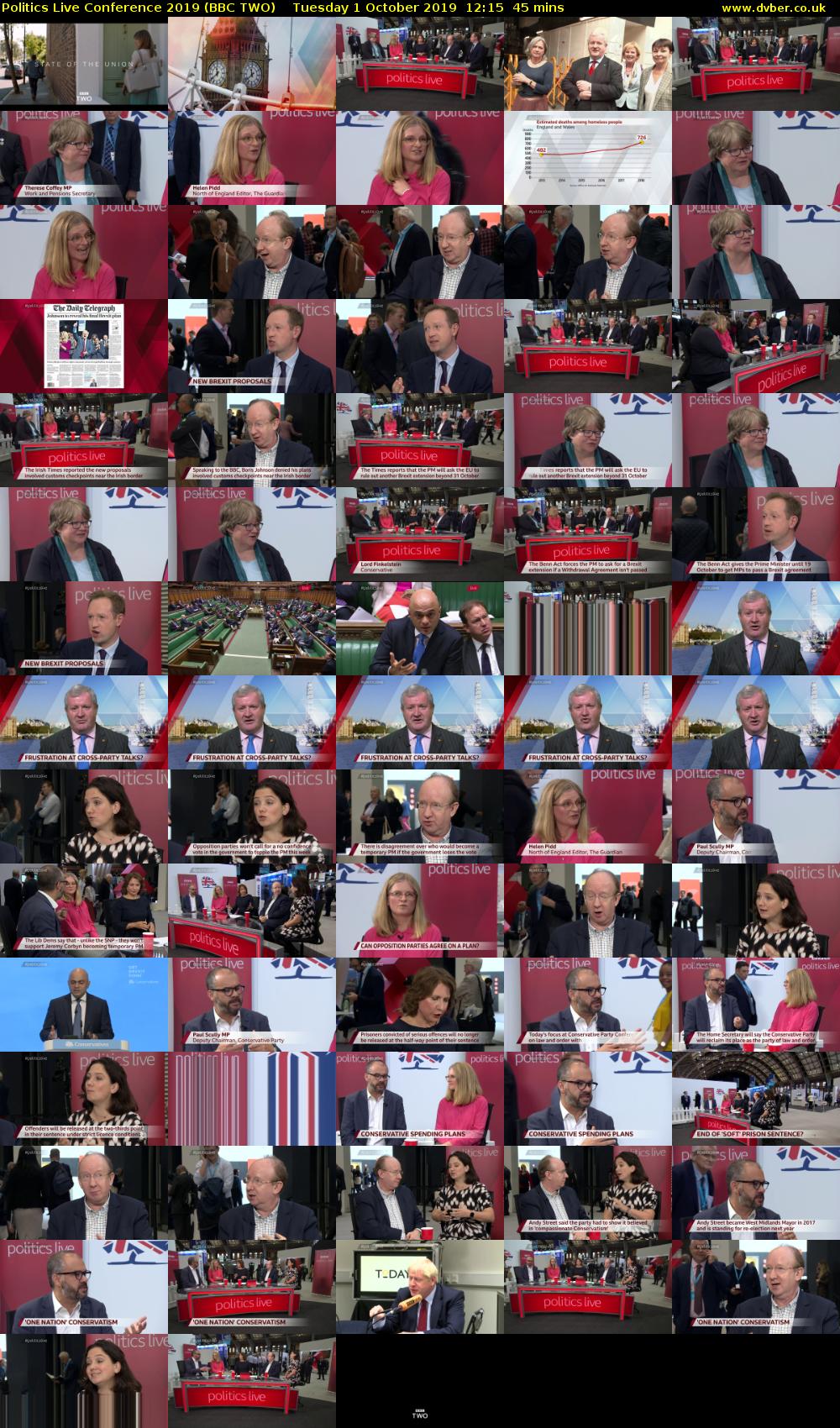 Politics Live Conference 2019 (BBC TWO) Tuesday 1 October 2019 12:15 - 13:00