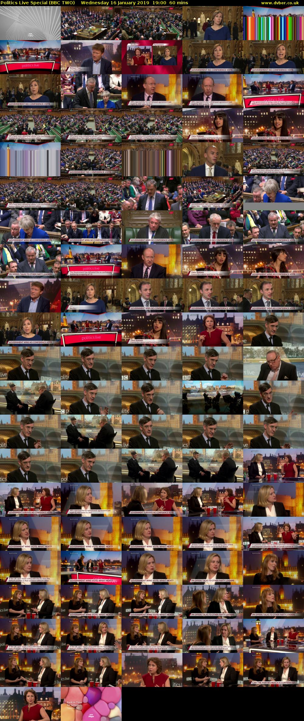 Politics Live Special (BBC TWO) Wednesday 16 January 2019 19:00 - 20:00