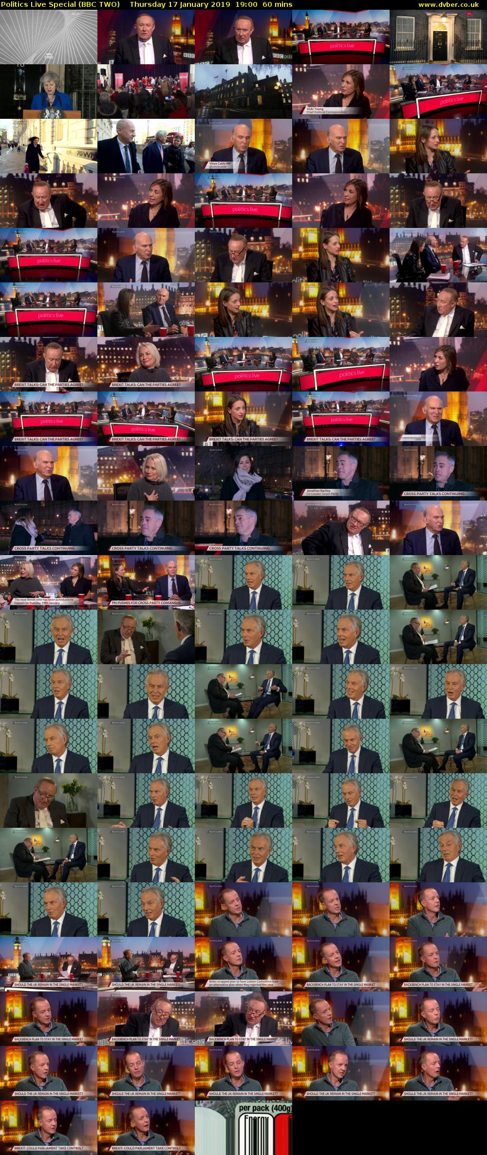 Politics Live Special (BBC TWO) Thursday 17 January 2019 19:00 - 20:00