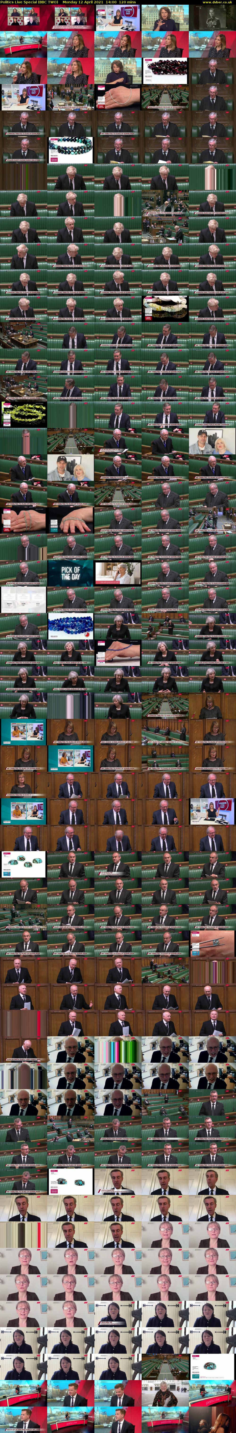 Politics Live Special (BBC TWO) Monday 12 April 2021 14:00 - 16:00