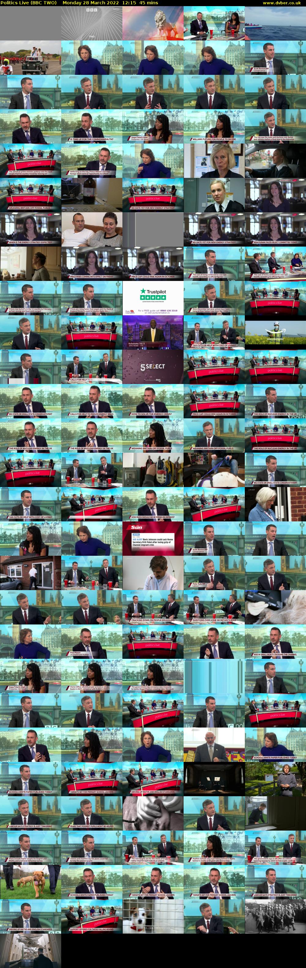 Politics Live (BBC TWO) Monday 28 March 2022 12:15 - 13:00