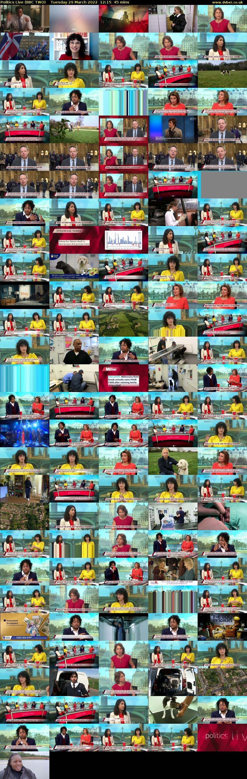 Politics Live (BBC TWO) Tuesday 29 March 2022 12:15 - 13:00