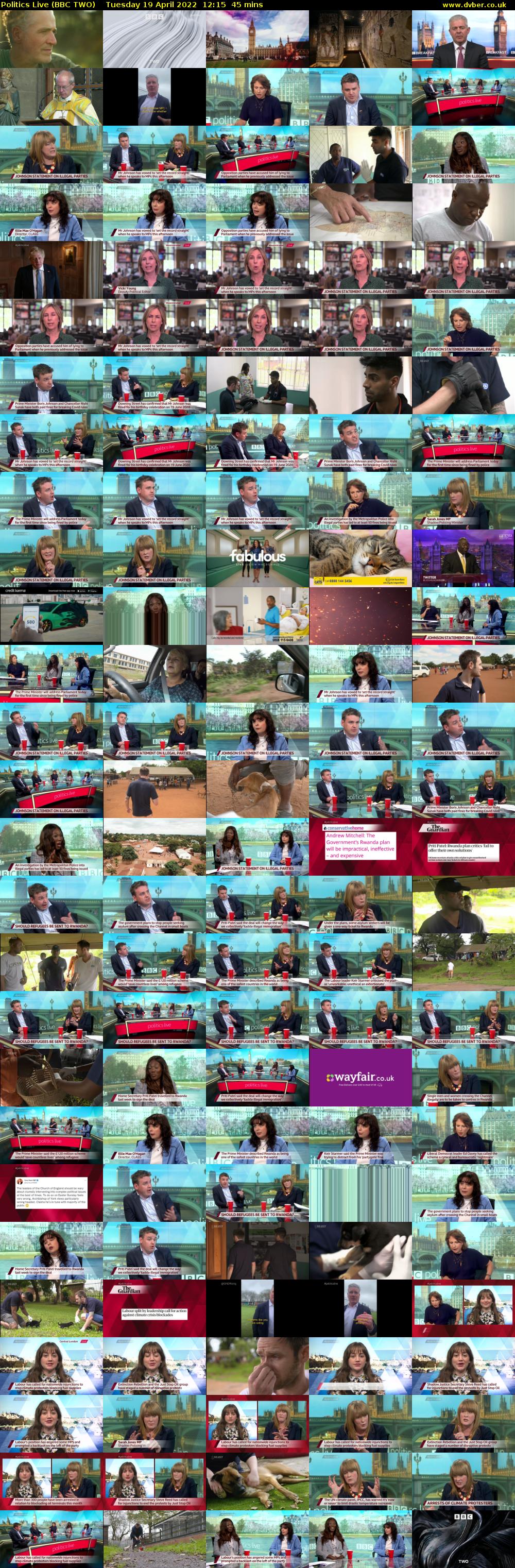 Politics Live (BBC TWO) Tuesday 19 April 2022 12:15 - 13:00