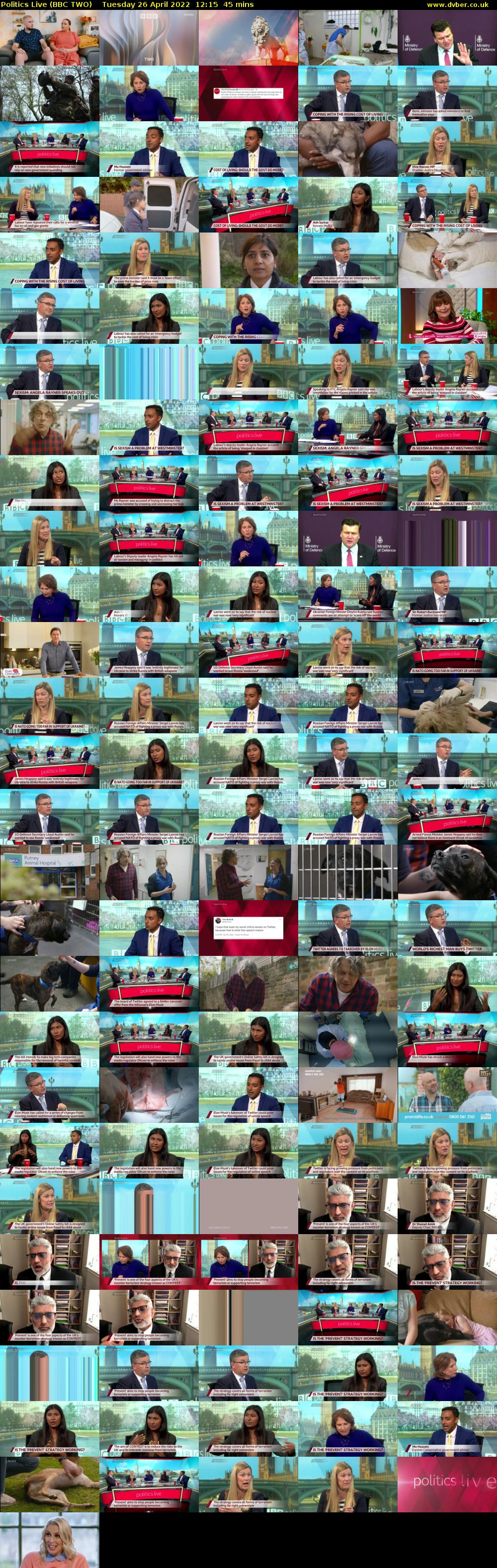 Politics Live (BBC TWO) Tuesday 26 April 2022 12:15 - 13:00
