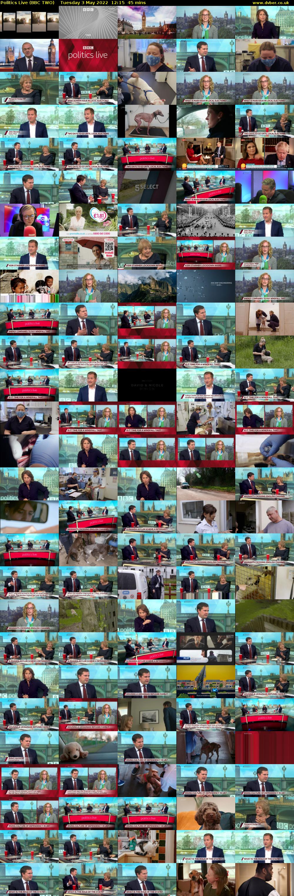 Politics Live (BBC TWO) Tuesday 3 May 2022 12:15 - 13:00