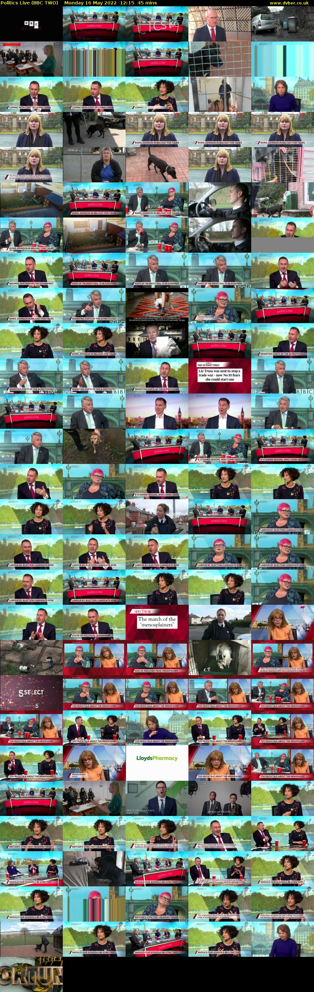 Politics Live (BBC TWO) Monday 16 May 2022 12:15 - 13:00