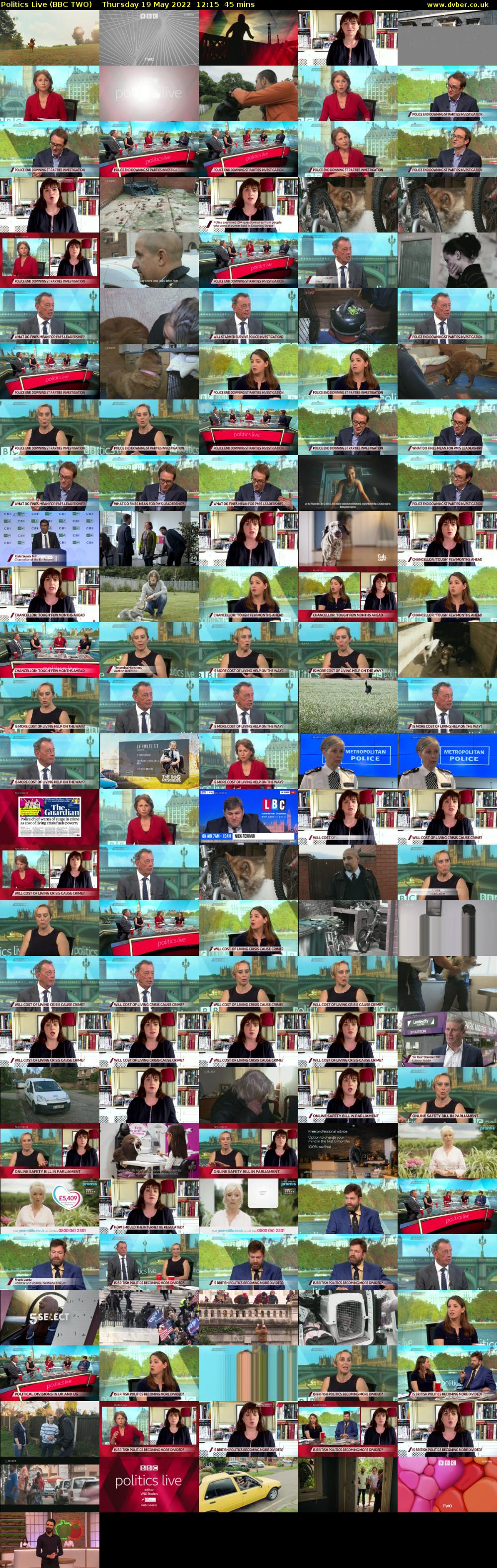 Politics Live (BBC TWO) Thursday 19 May 2022 12:15 - 13:00