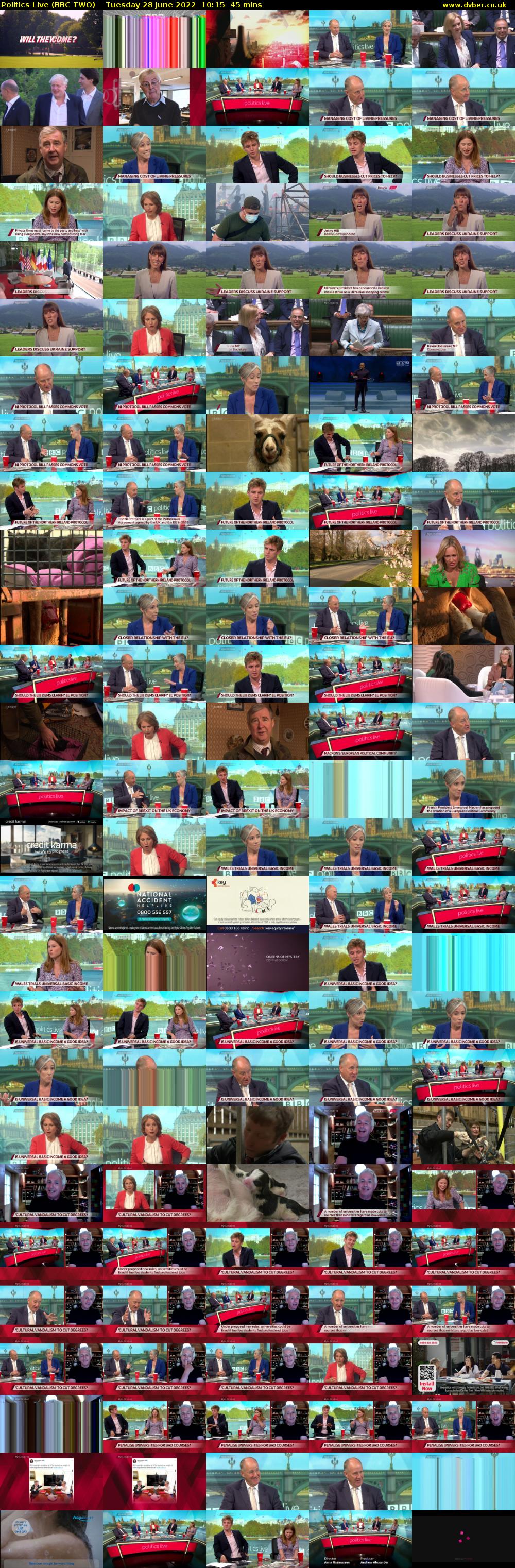 Politics Live (BBC TWO) Tuesday 28 June 2022 10:15 - 11:00