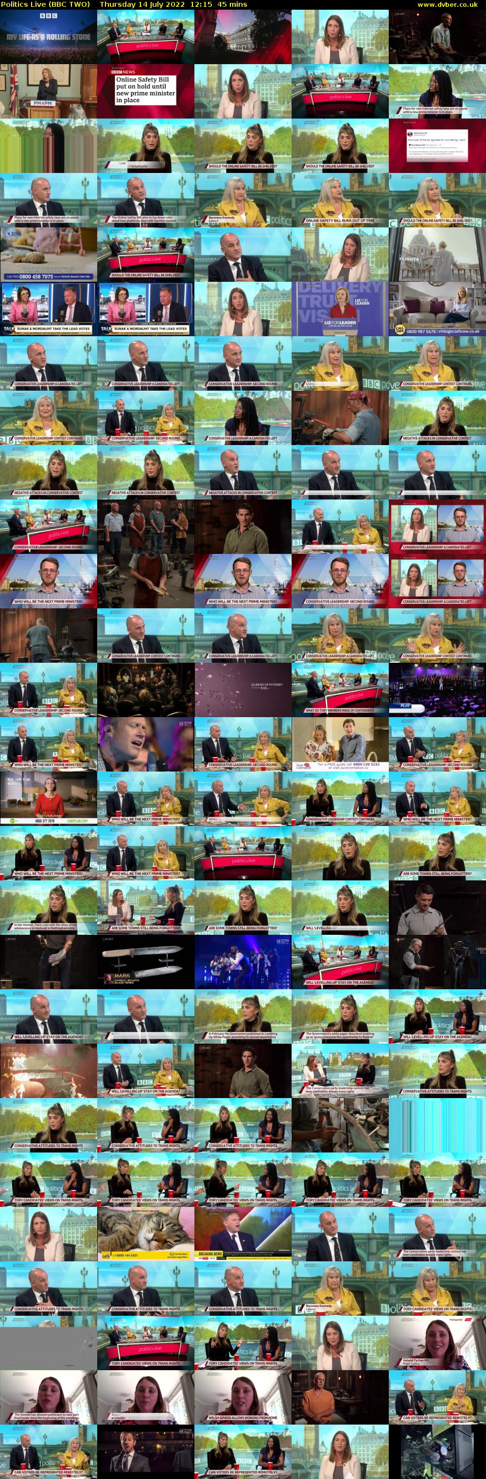 Politics Live (BBC TWO) Thursday 14 July 2022 12:15 - 13:00