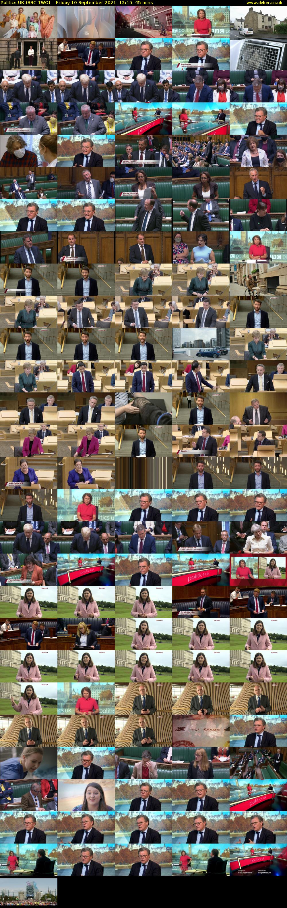 Politics UK (BBC TWO) Friday 10 September 2021 12:15 - 13:00
