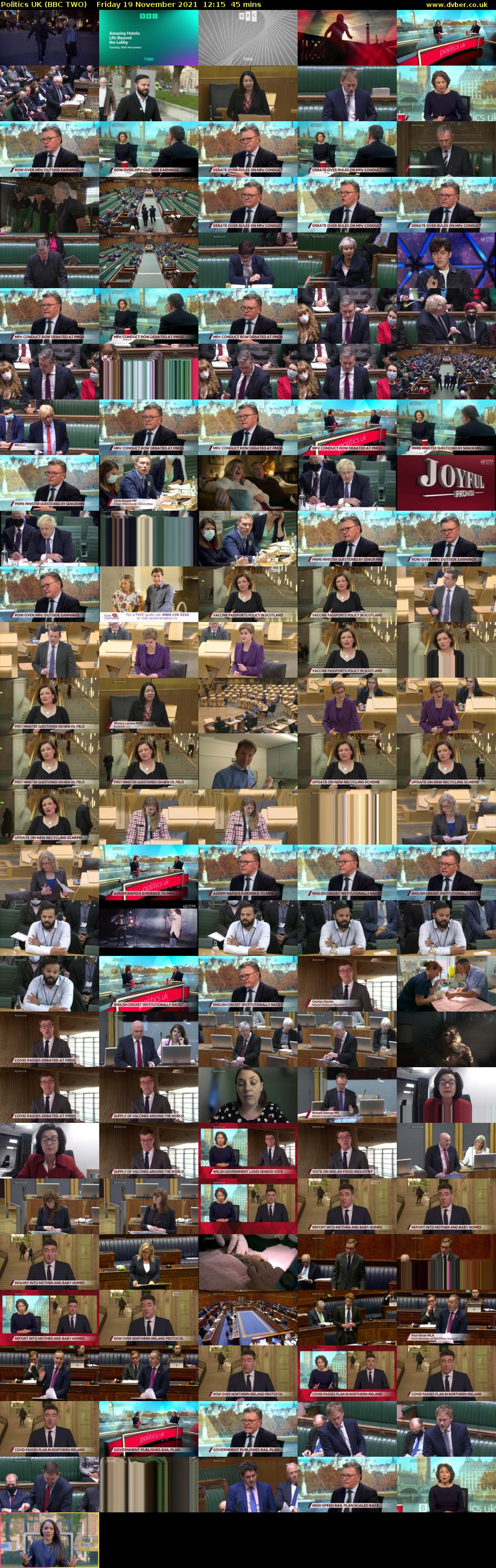 Politics UK (BBC TWO) Friday 19 November 2021 12:15 - 13:00