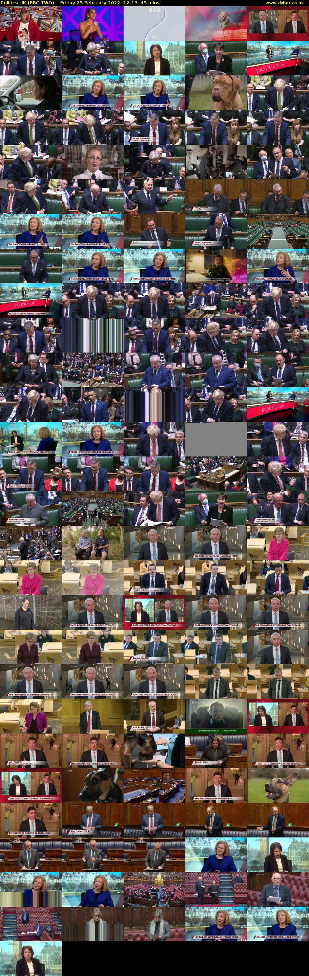 Politics UK (BBC TWO) Friday 25 February 2022 12:15 - 13:00